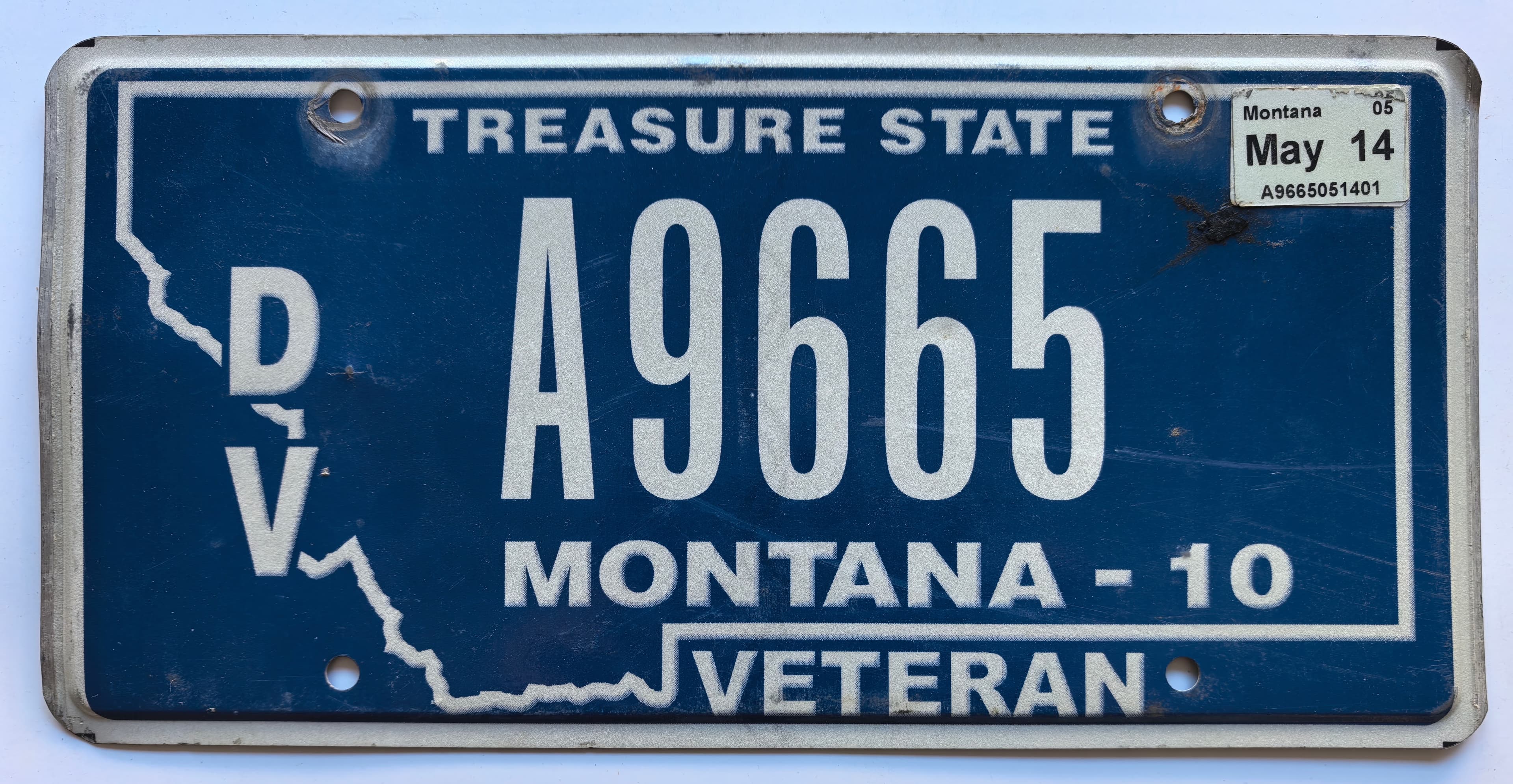 USA Kennzeichen - Montana - DV A9665, view 1