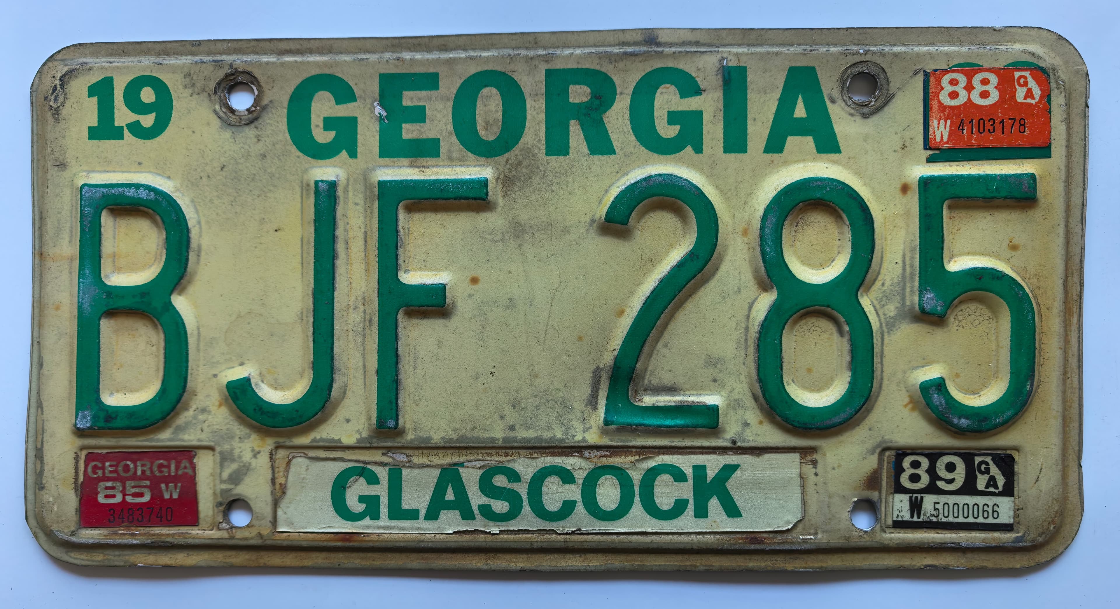 USA Kennzeichen - Georgia - BJF 285, view 1