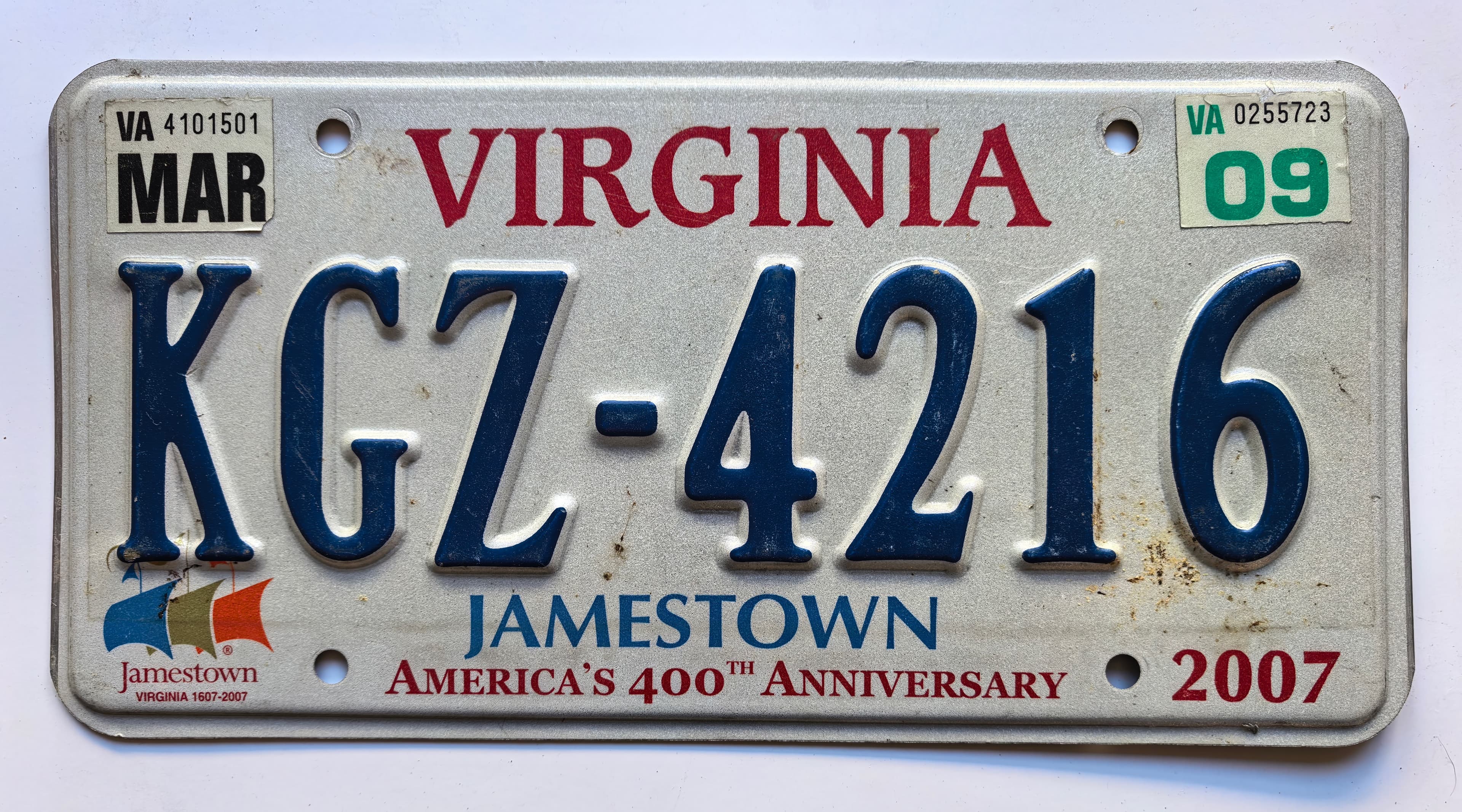 USA Kennzeichen - Virginia - KGZ-4216, view 1
