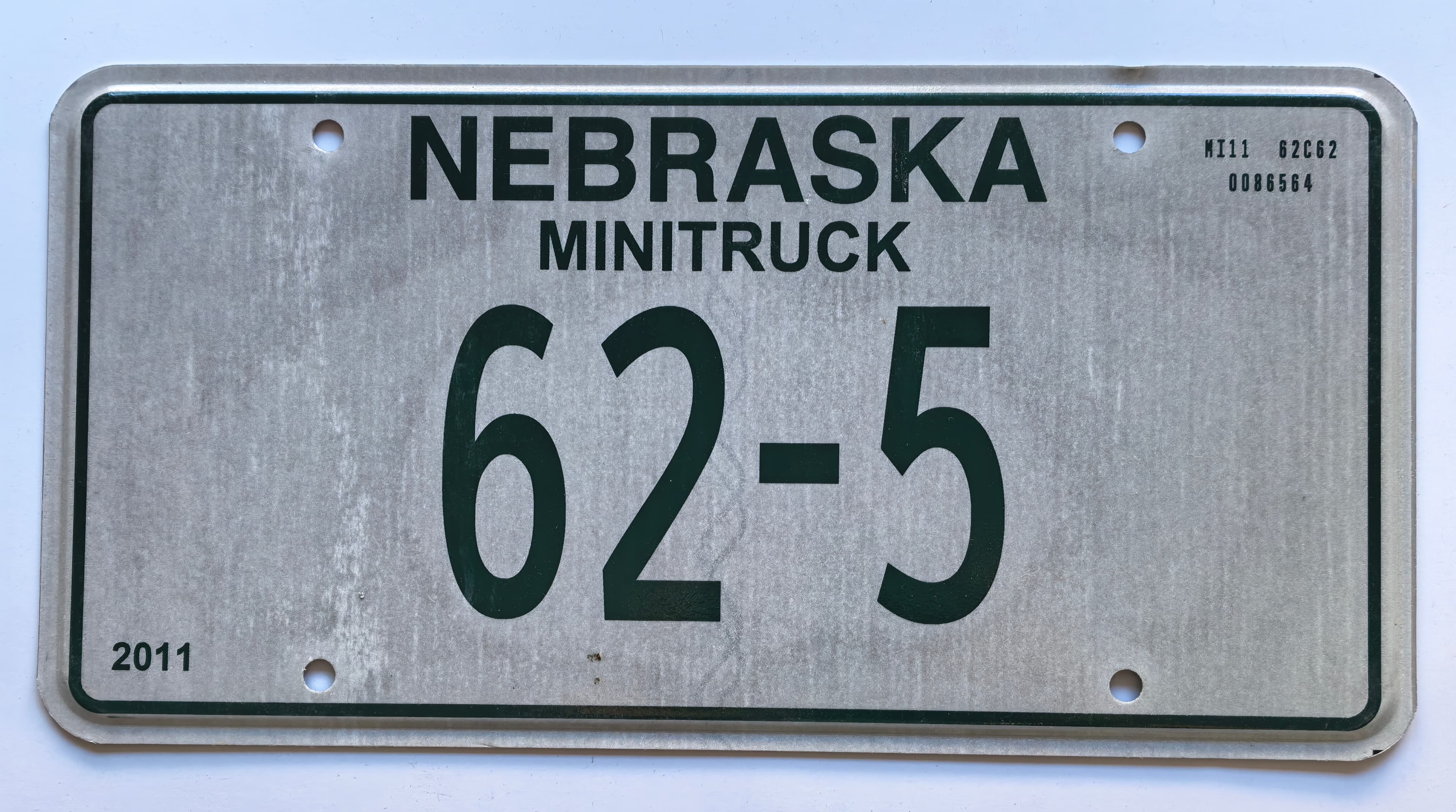 USA Kennzeichen - Nebraska - 62-5, view 1