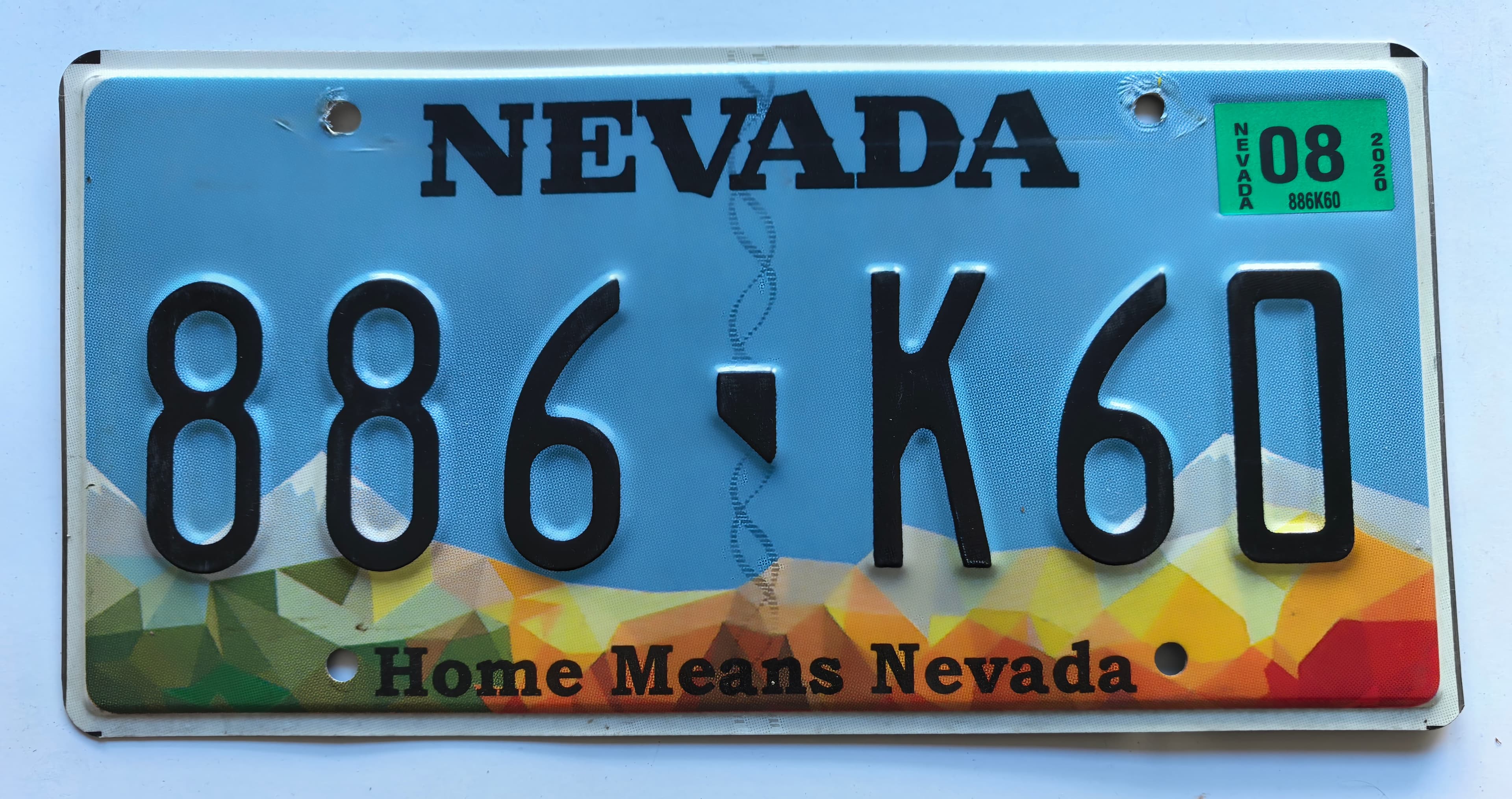 USA Kennzeichen - Nevada - 886-K60, view 1