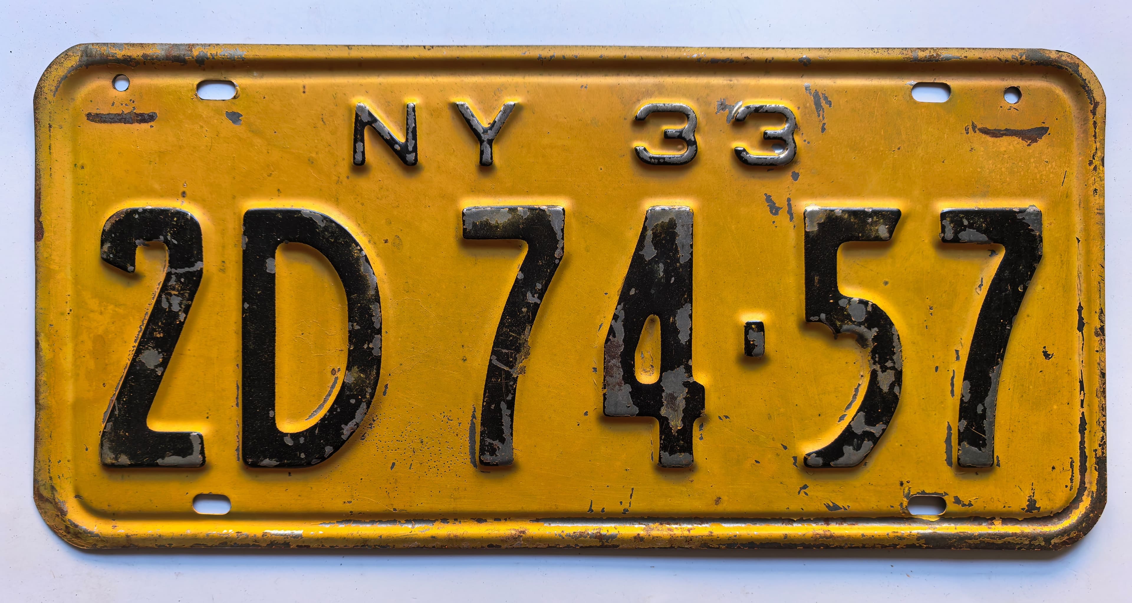 USA Kennzeichen - New York - 2D 74-57, view 1