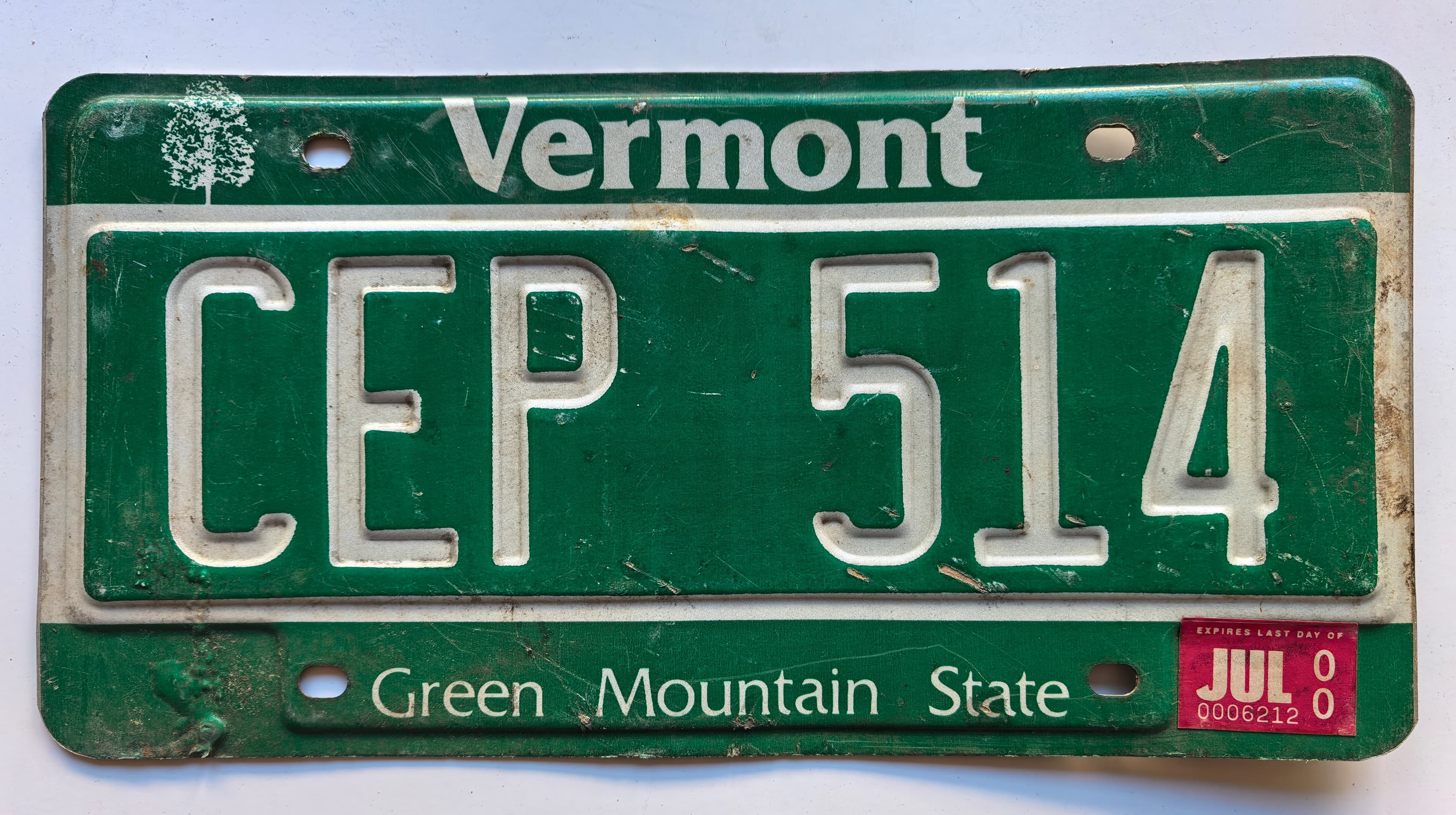 USA Kennzeichen - Vermont - CEP 514, view 1