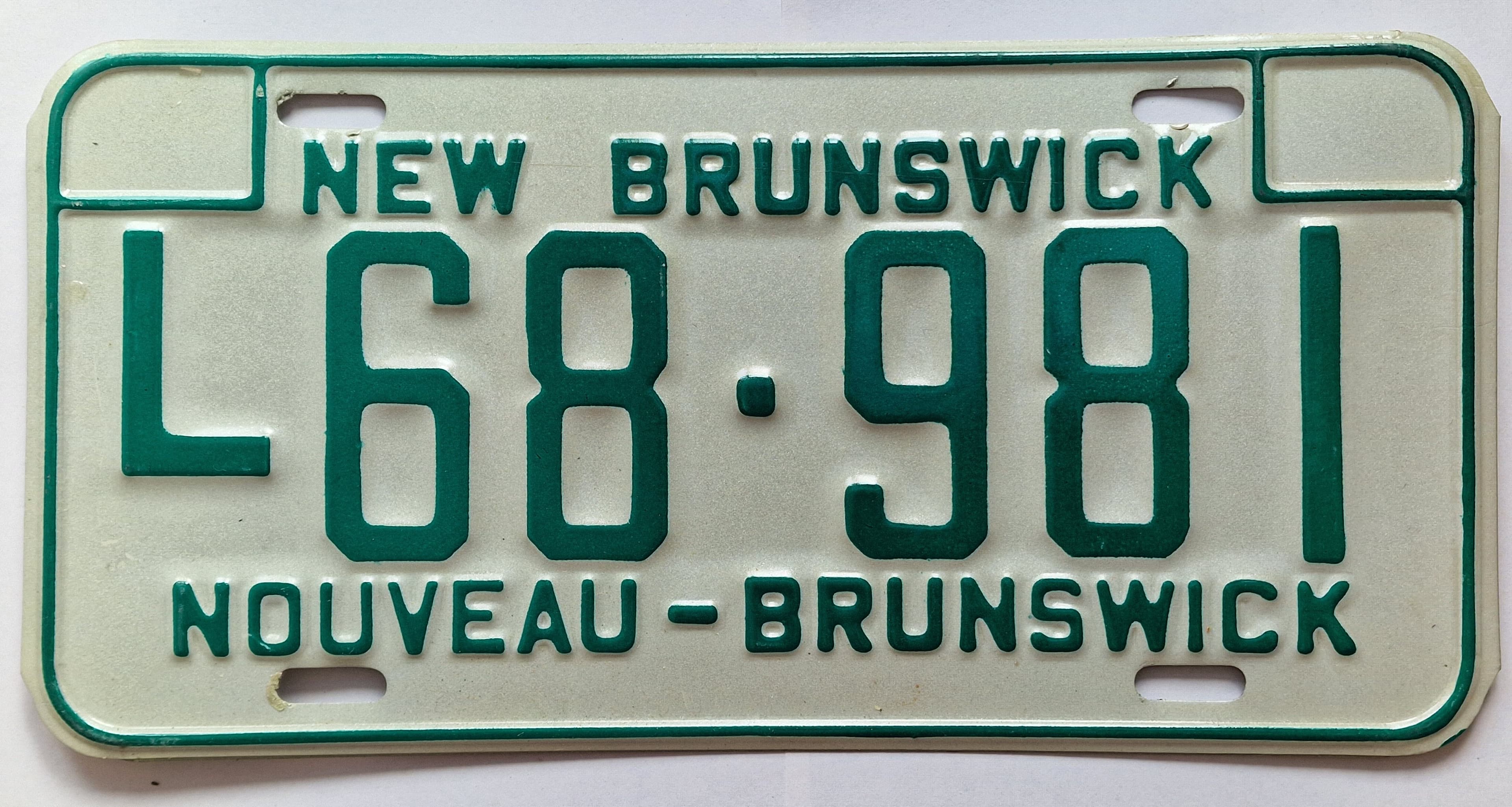 Canada Kennzeichen - New Brunswick - L68-981, view 1