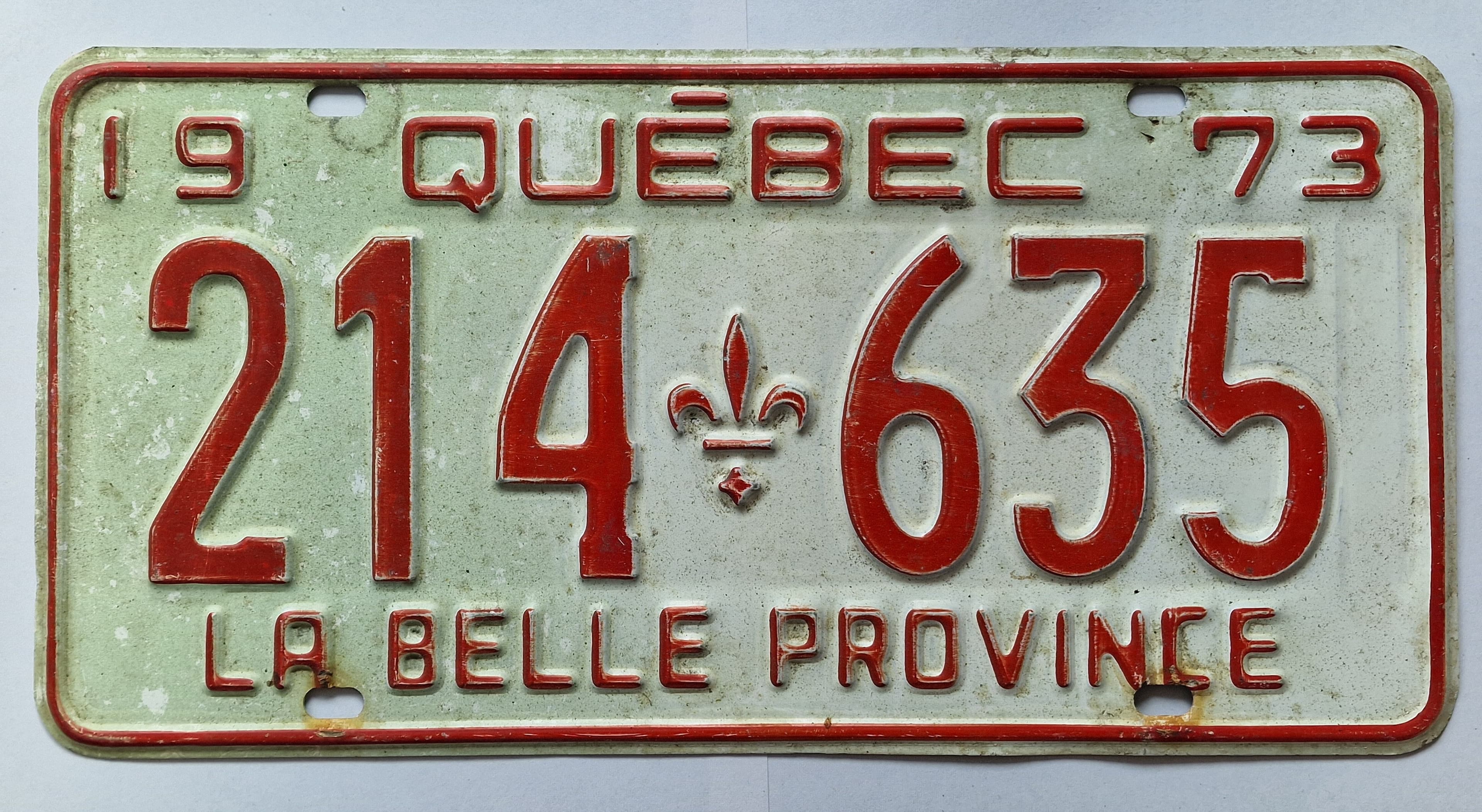 Canada Kennzeichen - Québec - 214-635, view 1