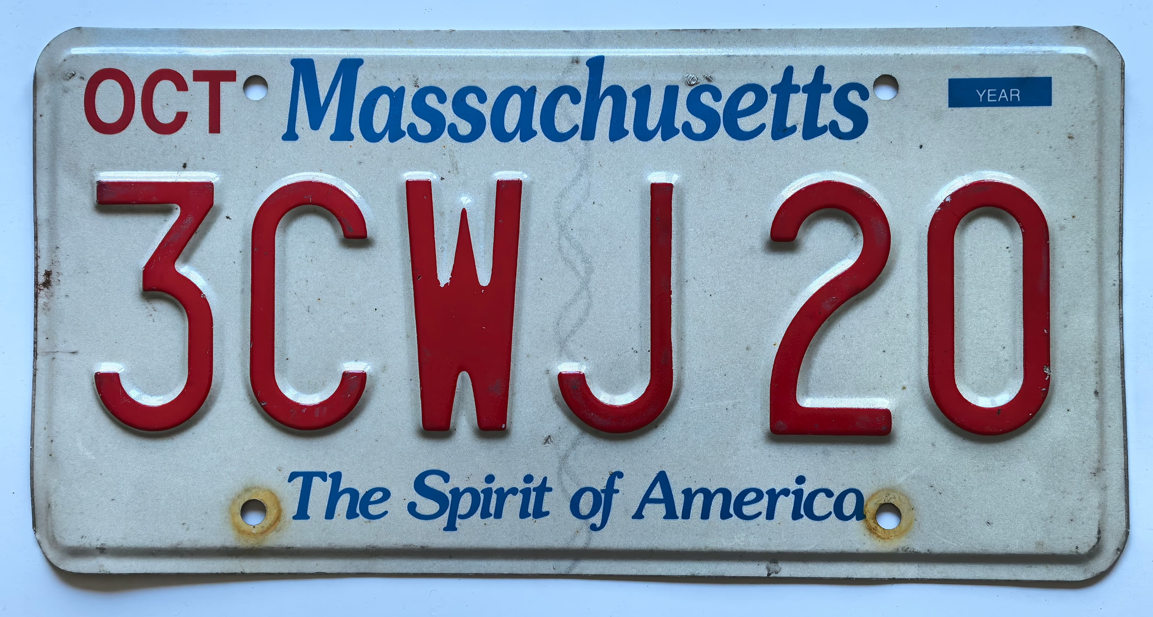 USA Kennzeichen - Massachusetts - 3CWJ 20, view 1