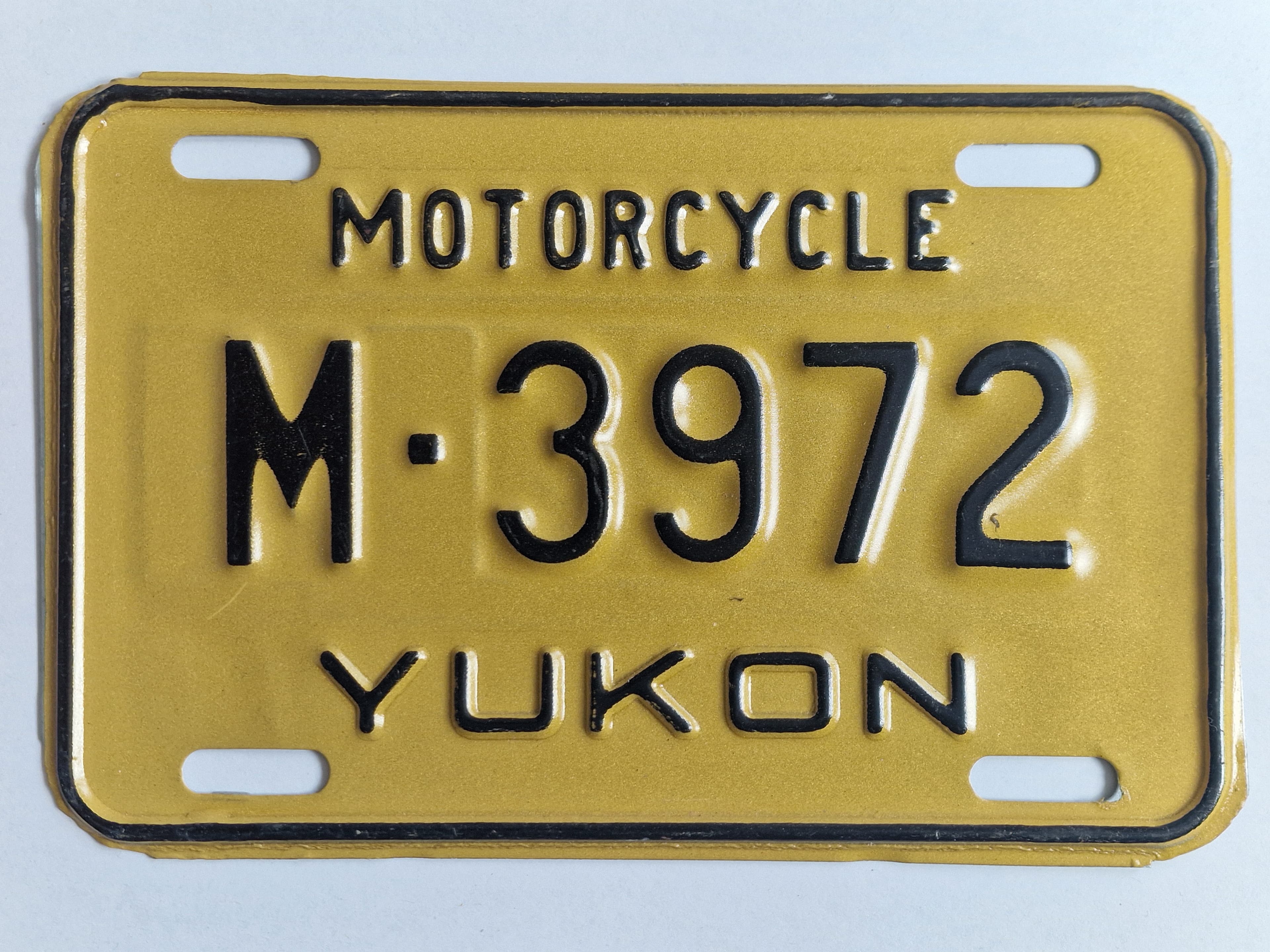 Canada MOTORRAD Kennzeichen - Yukon - M-3972, view 1