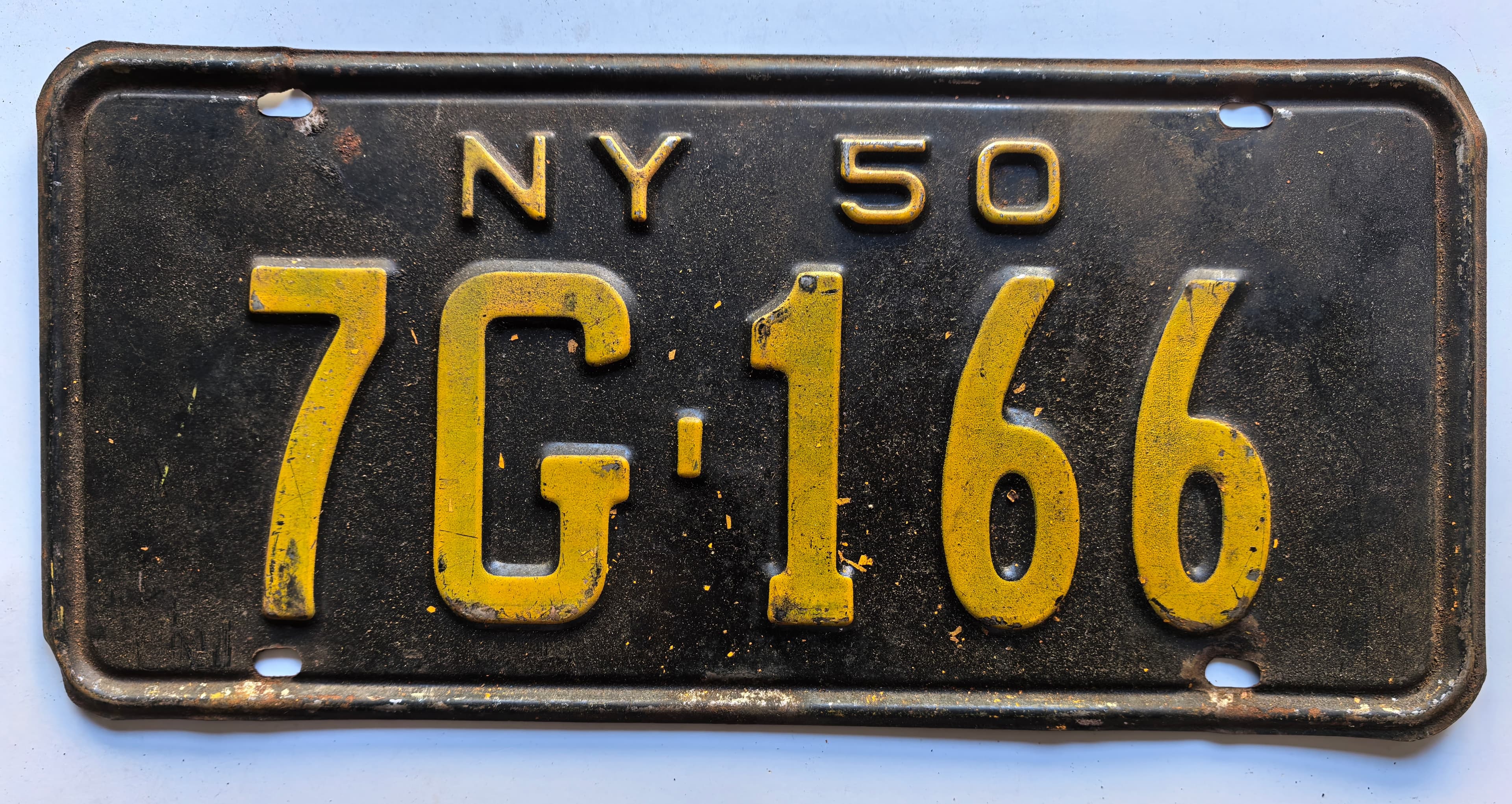 USA Kennzeichen - New York - 7G-166, view 1