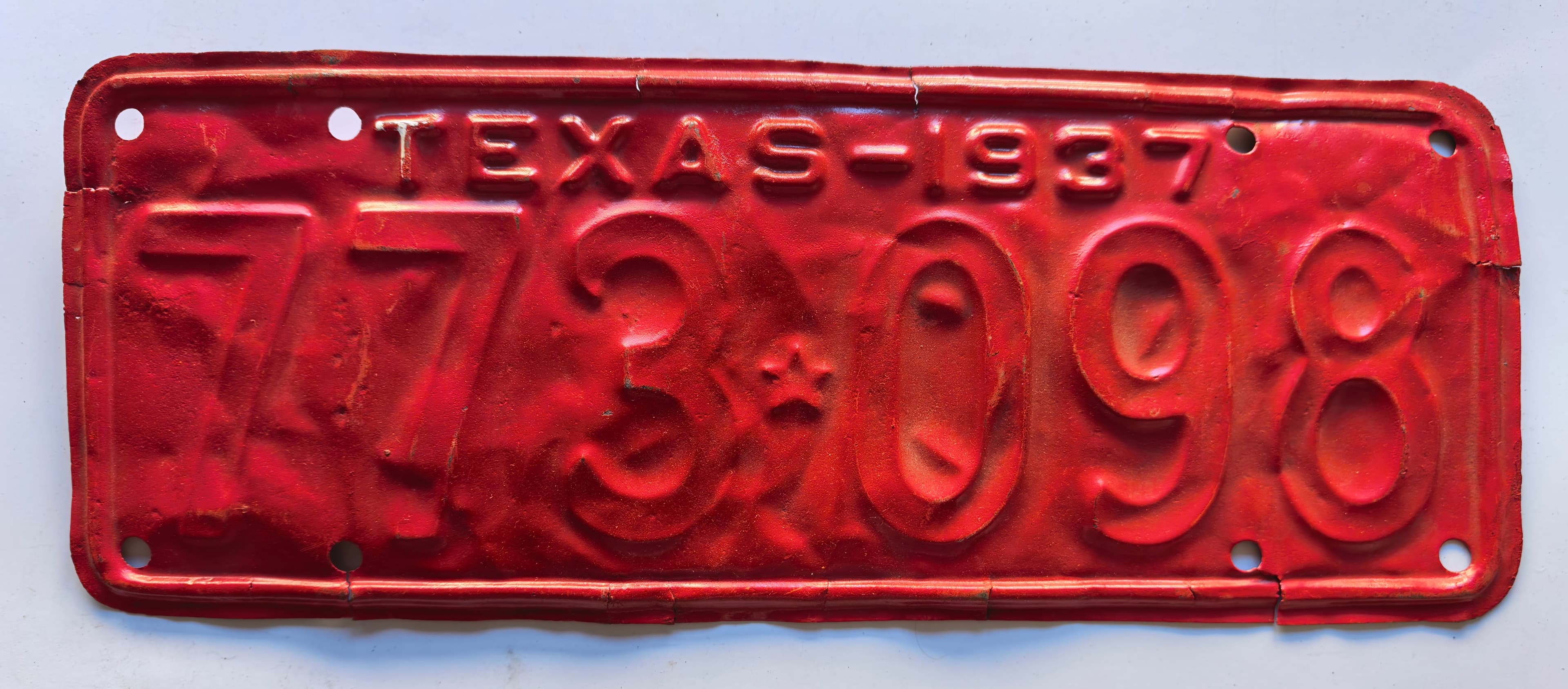USA Kennzeichen - Texas - 773-098, view 1