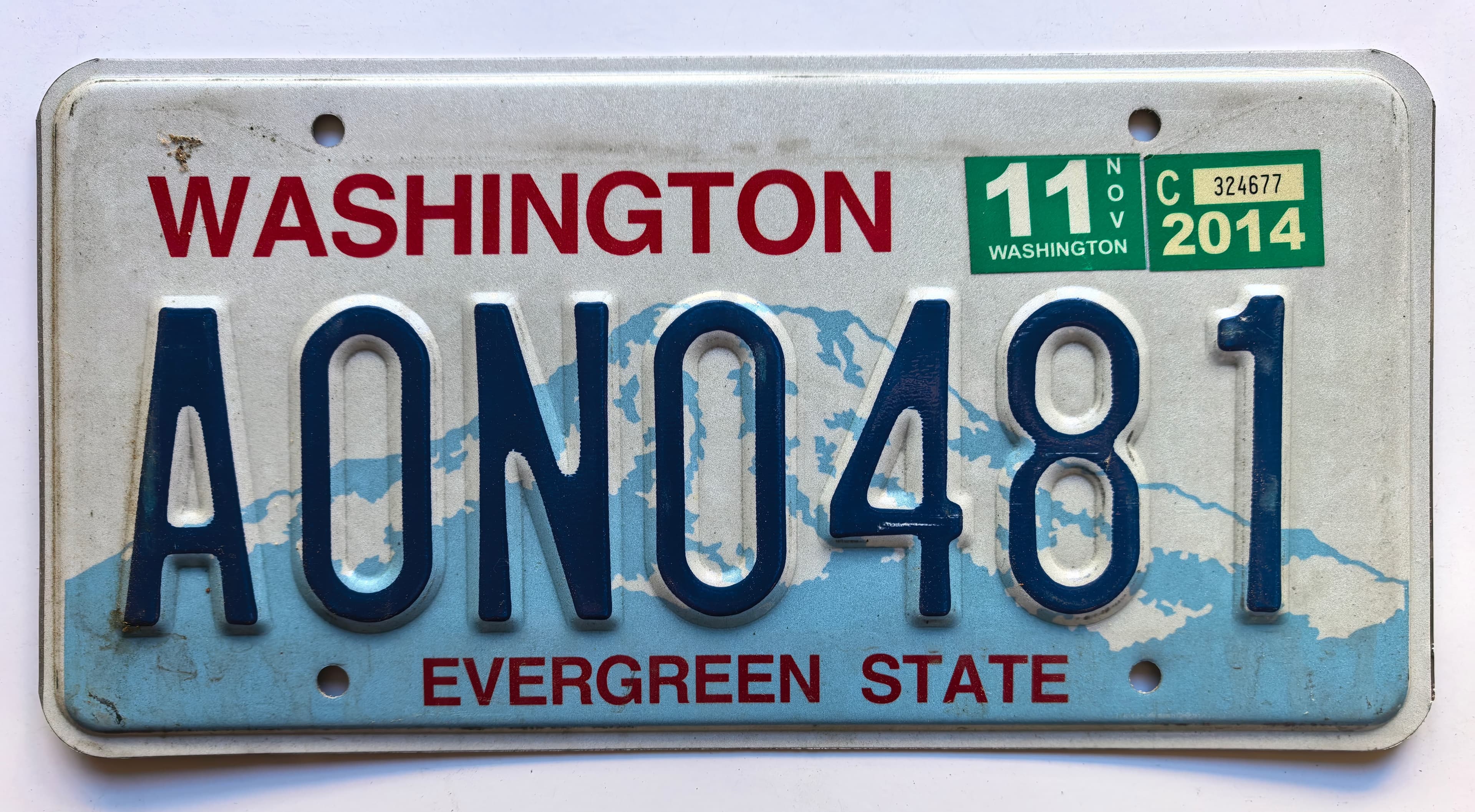 USA Kennzeichen - Washington - AON0481, view 1