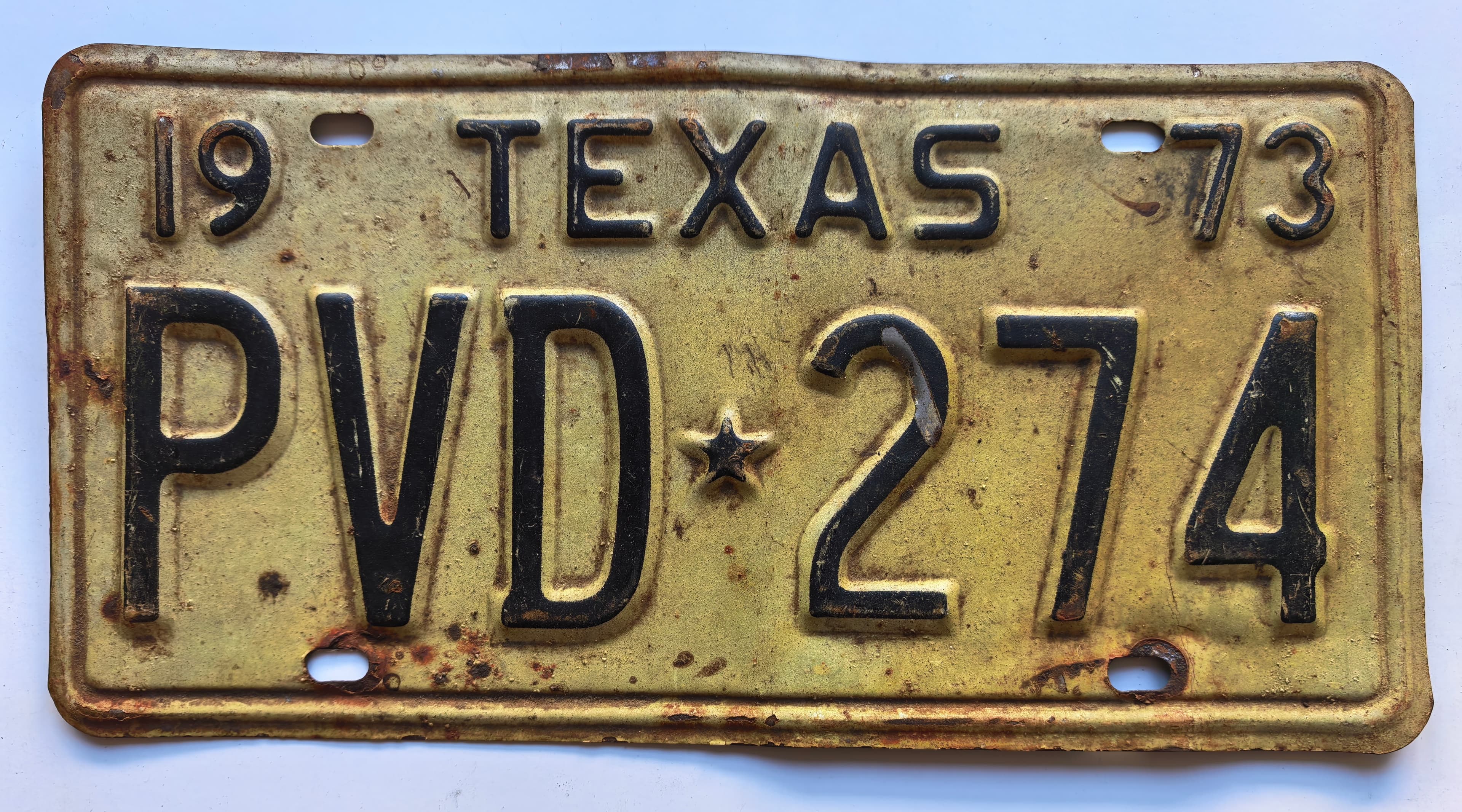 USA Kennzeichen - Texas - PVD-274, view 1