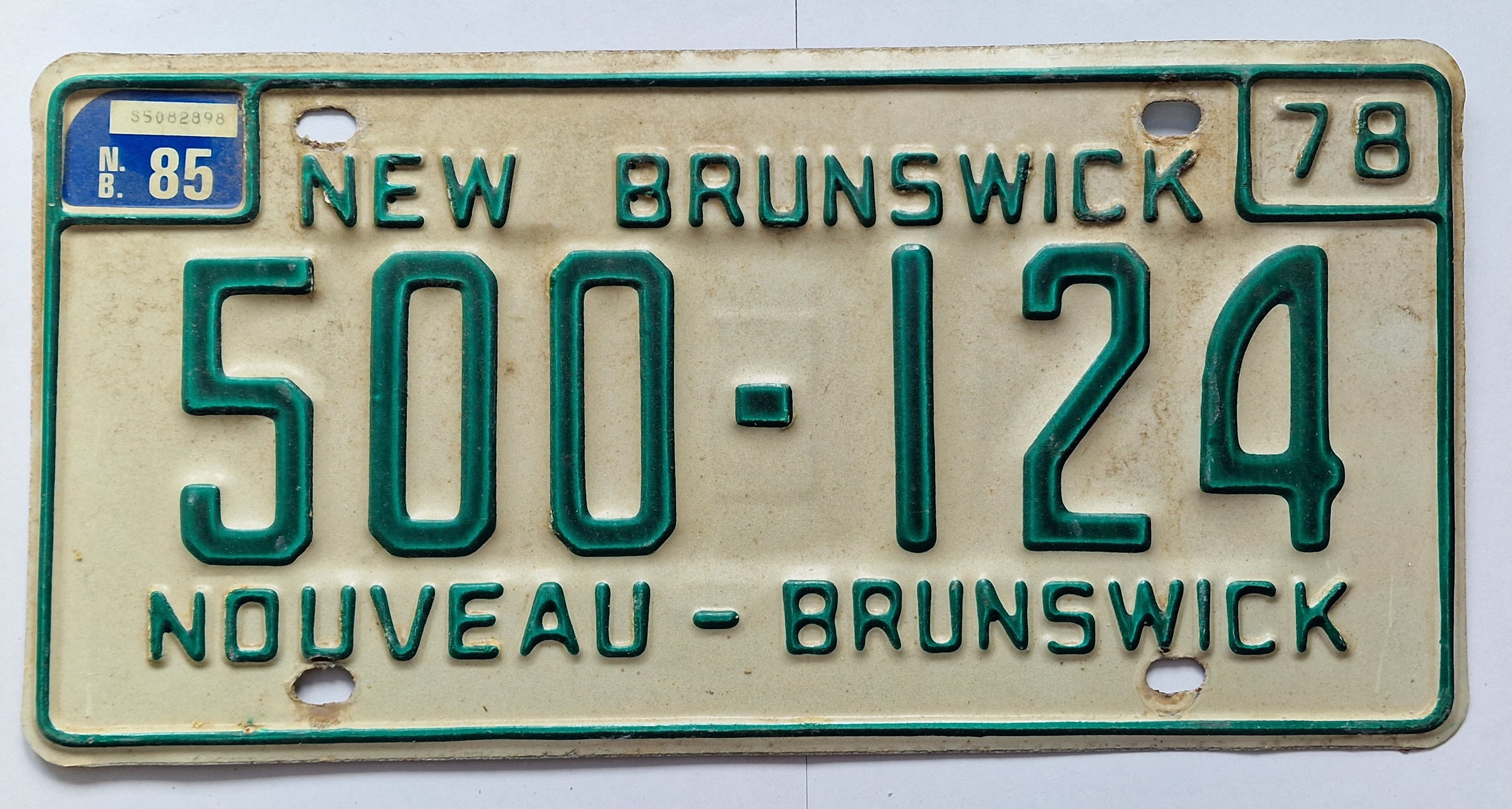 Canada Kennzeichen - New Brunswick - 500-124, view 1