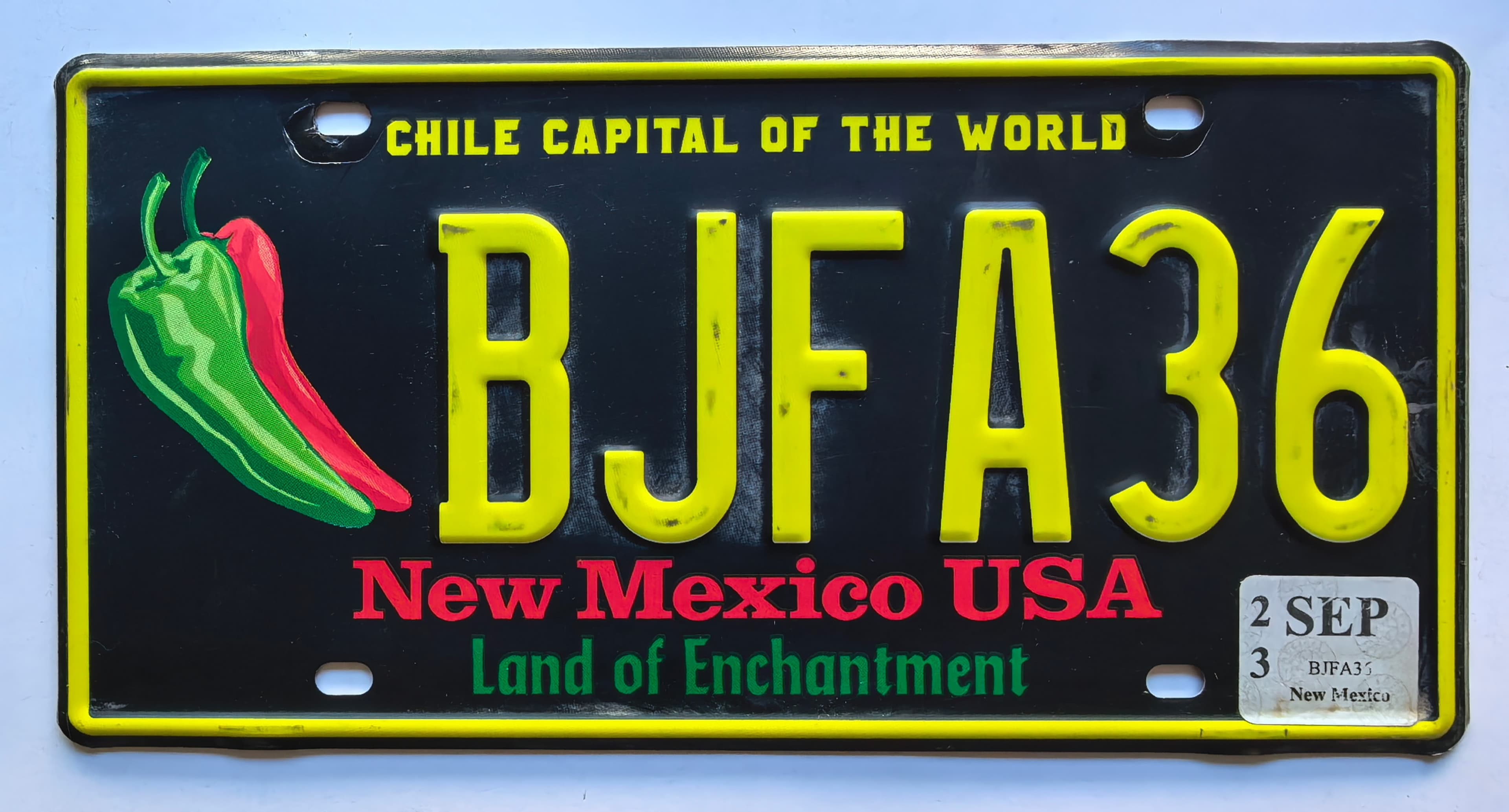 USA Kennzeichen - New Mexico - BJFA36, view 1