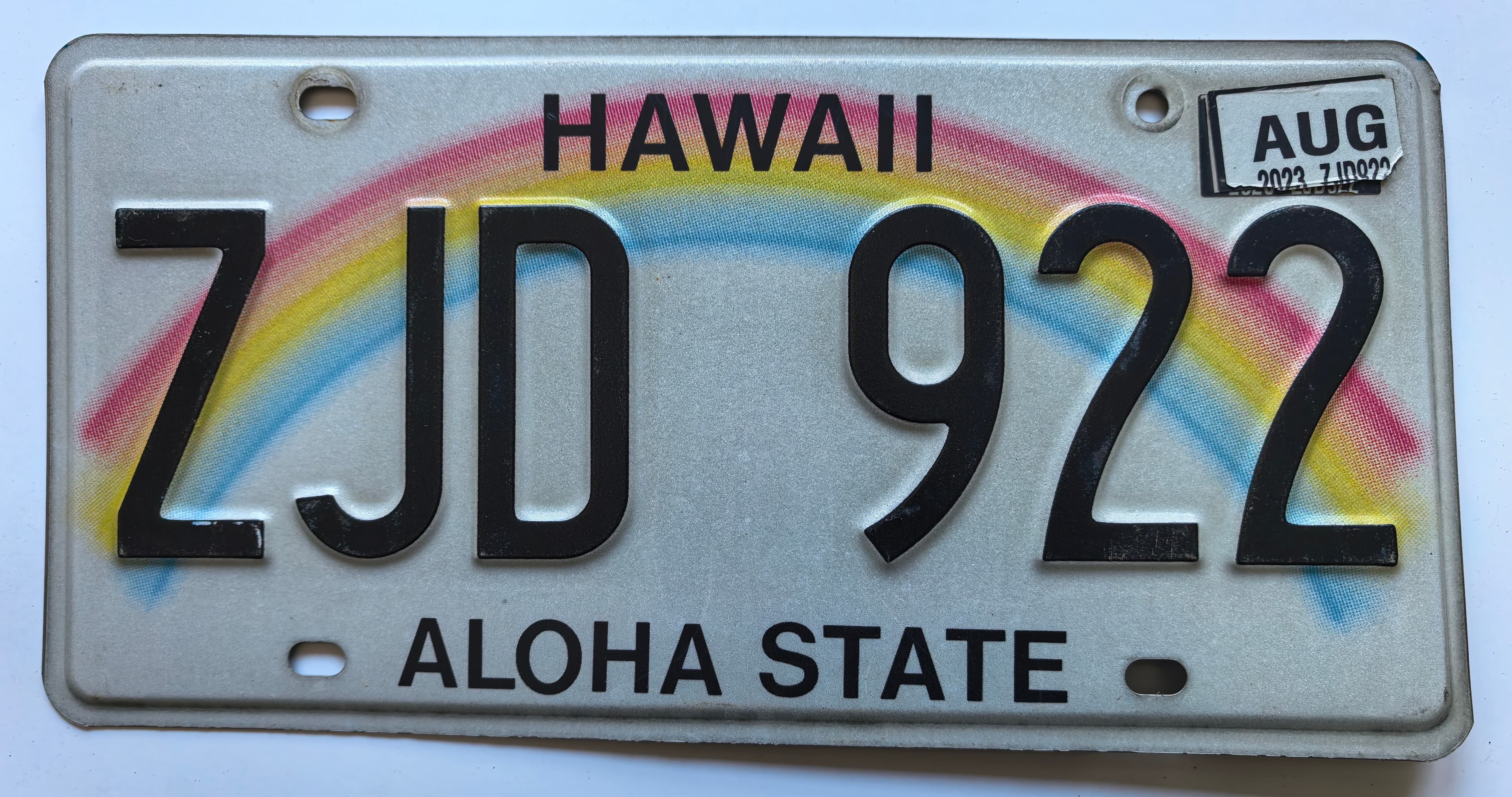 USA Kennzeichen - Hawaii - ZJD 922, view 1