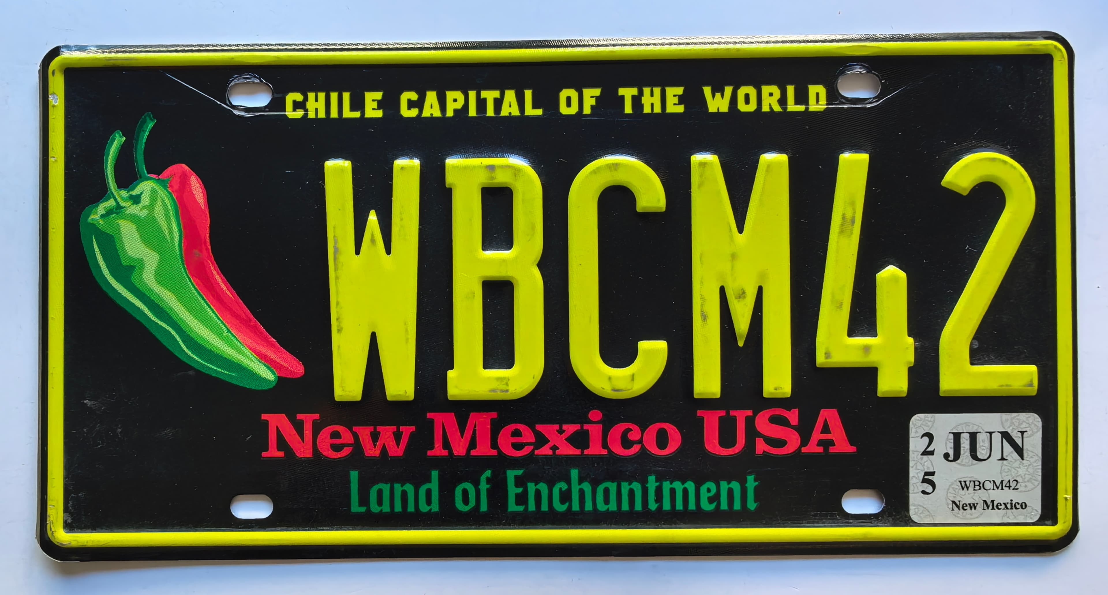 USA Kennzeichen - New Mexico - WBCM42, view 1