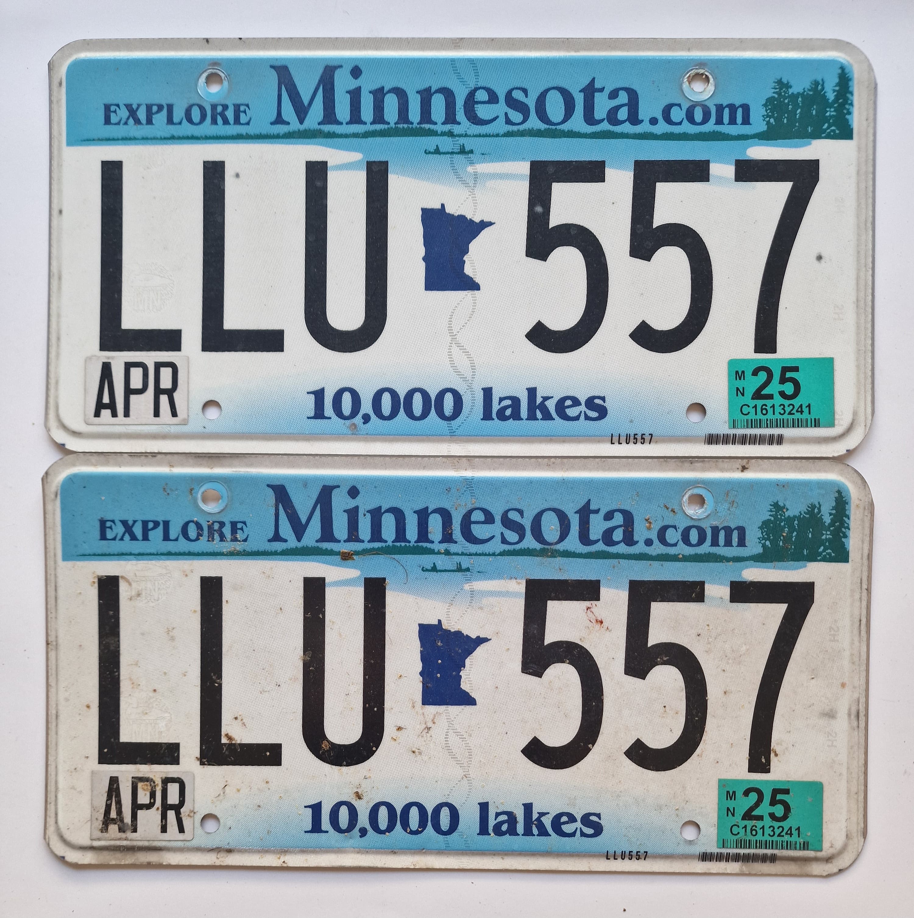 USA Kennzeichen - Minnesota - LLU 557, view 1