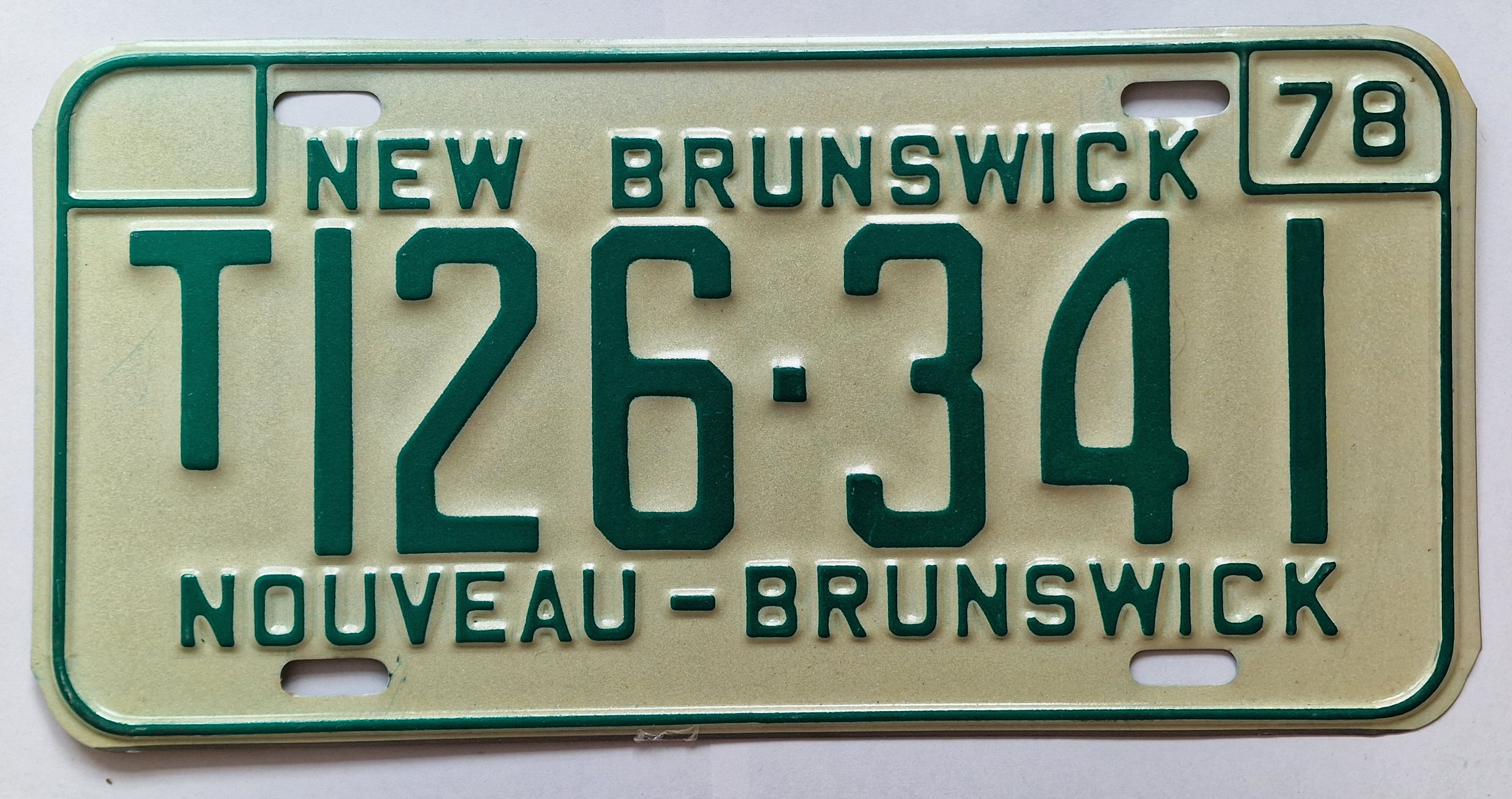 Canada Kennzeichen - New Brunswick - T126-341