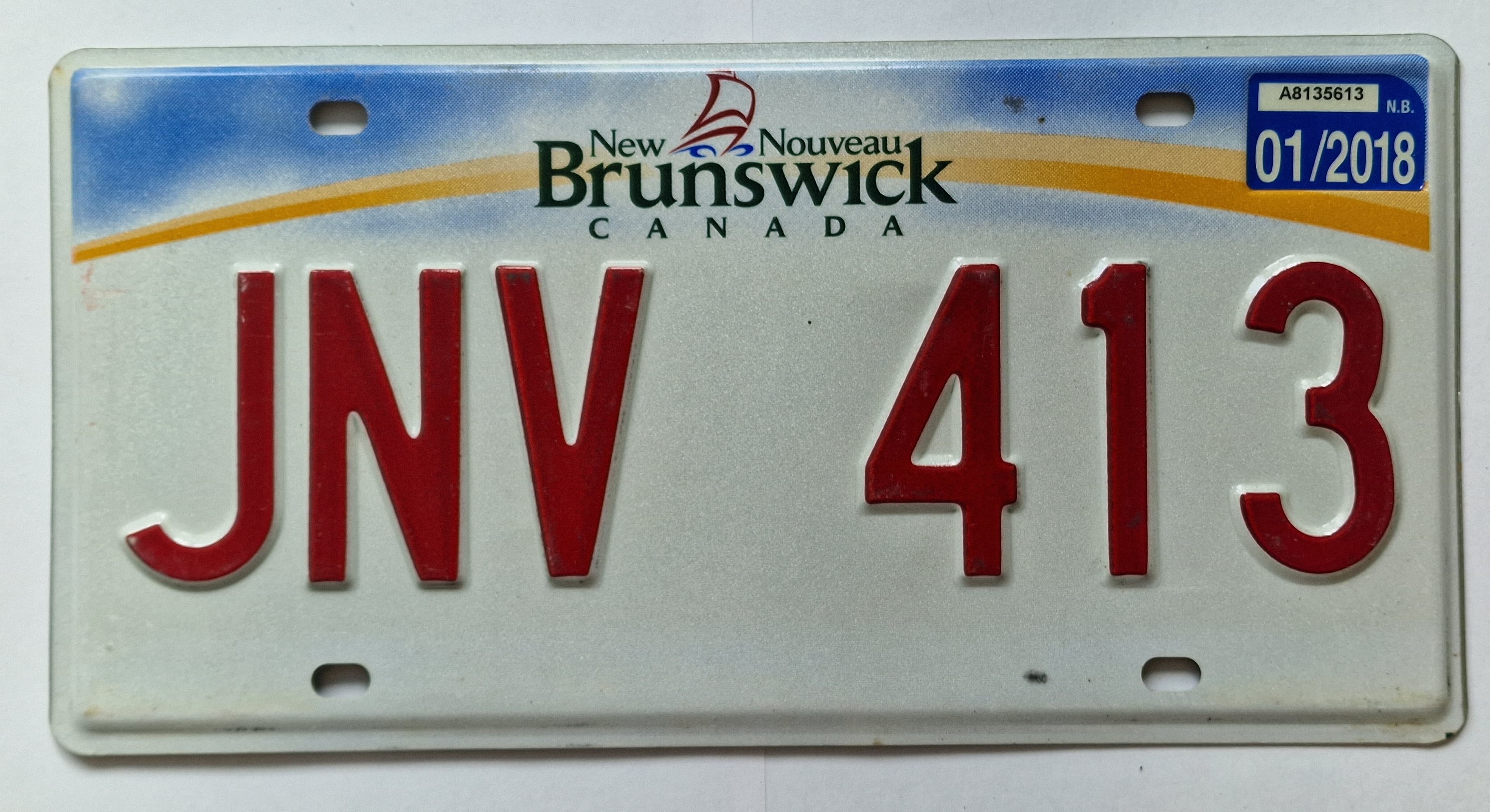 Canada Kennzeichen - New Brunswick - JNV 413