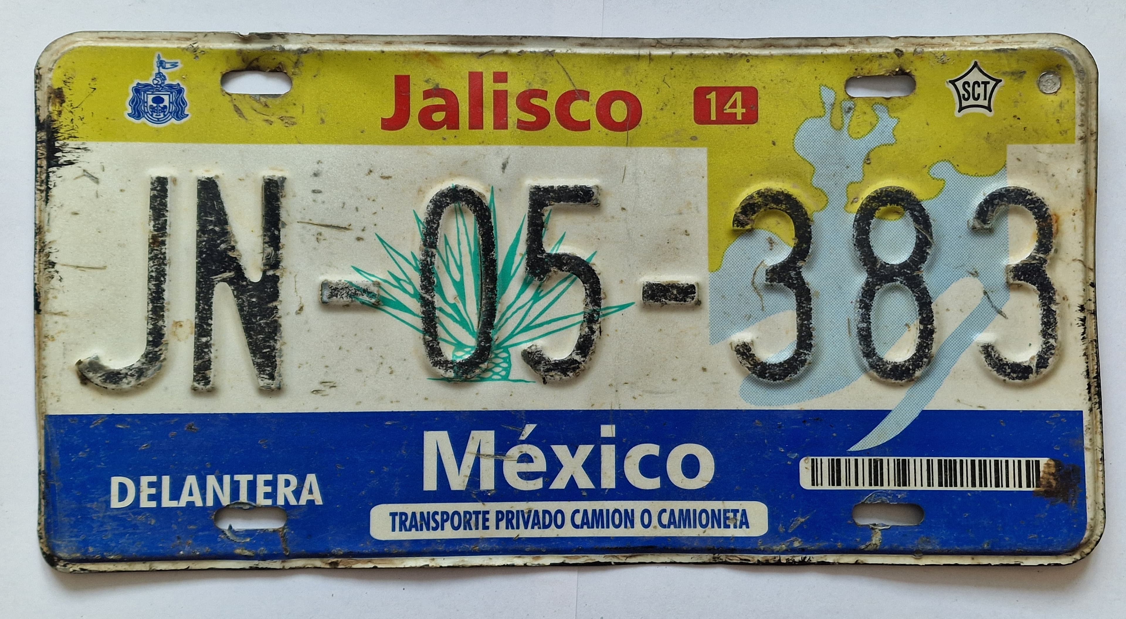 Mexico Kennzeichen - Jalisco - JN-05-383