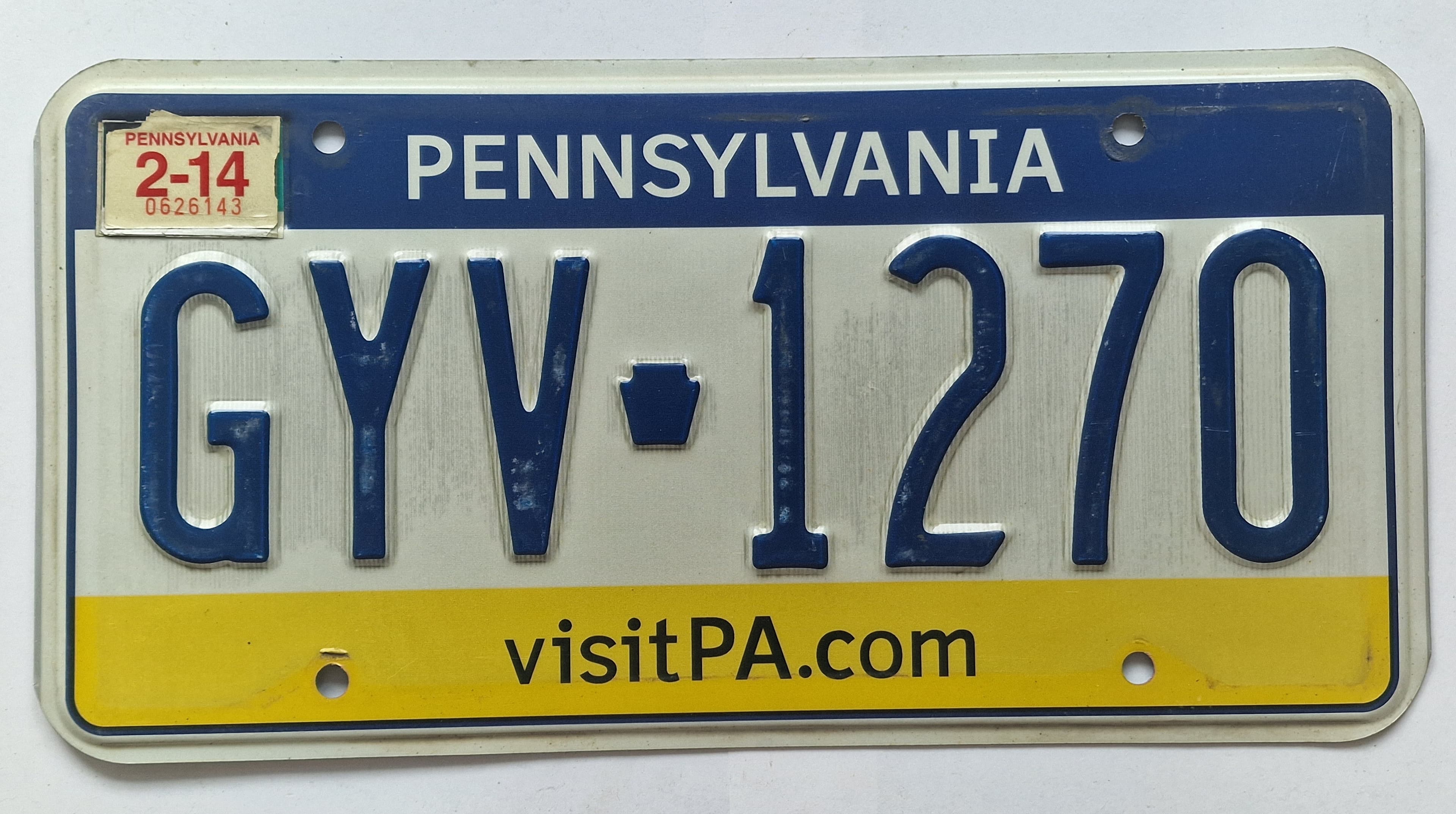 USA Kennzeichen - Pennsylvania - GYV-1270