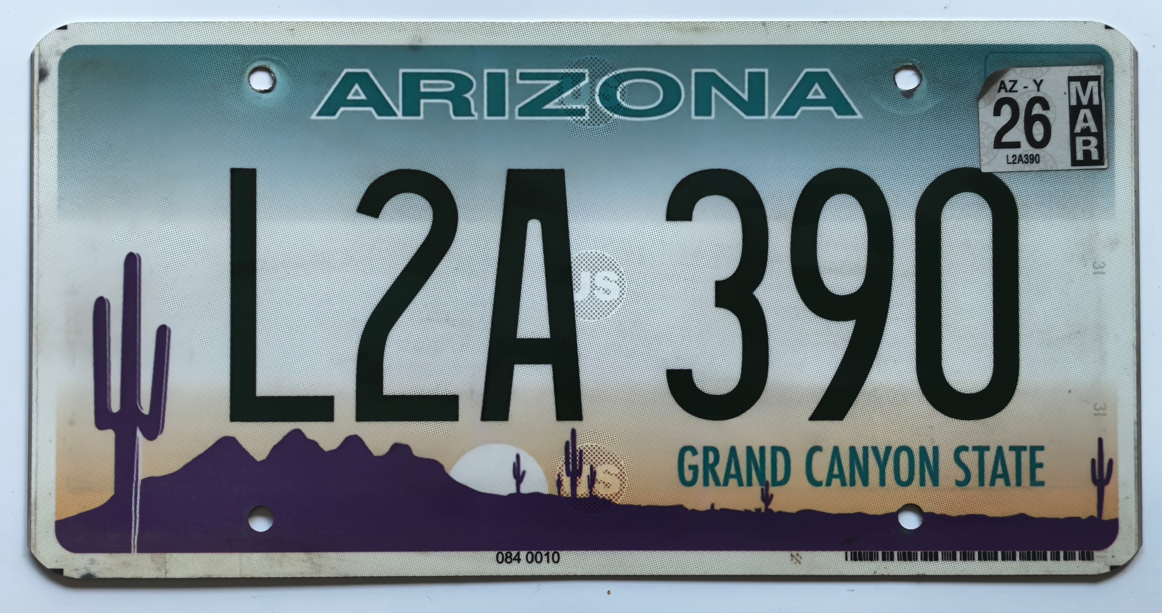 USA Kennzeichen - US-AZ - L2A 390, view 1