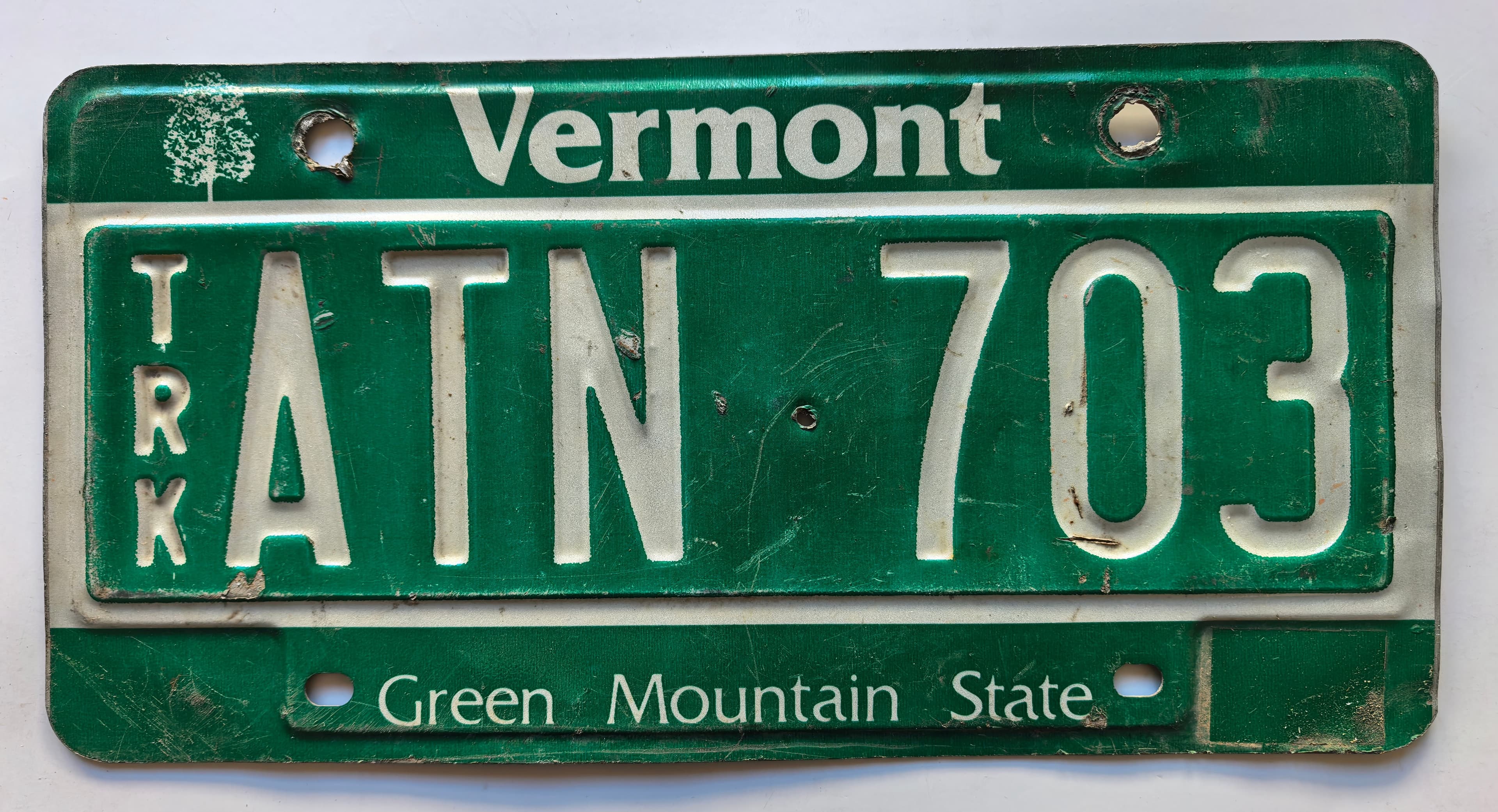 USA Kennzeichen - Vermont - ATN 703, view 1