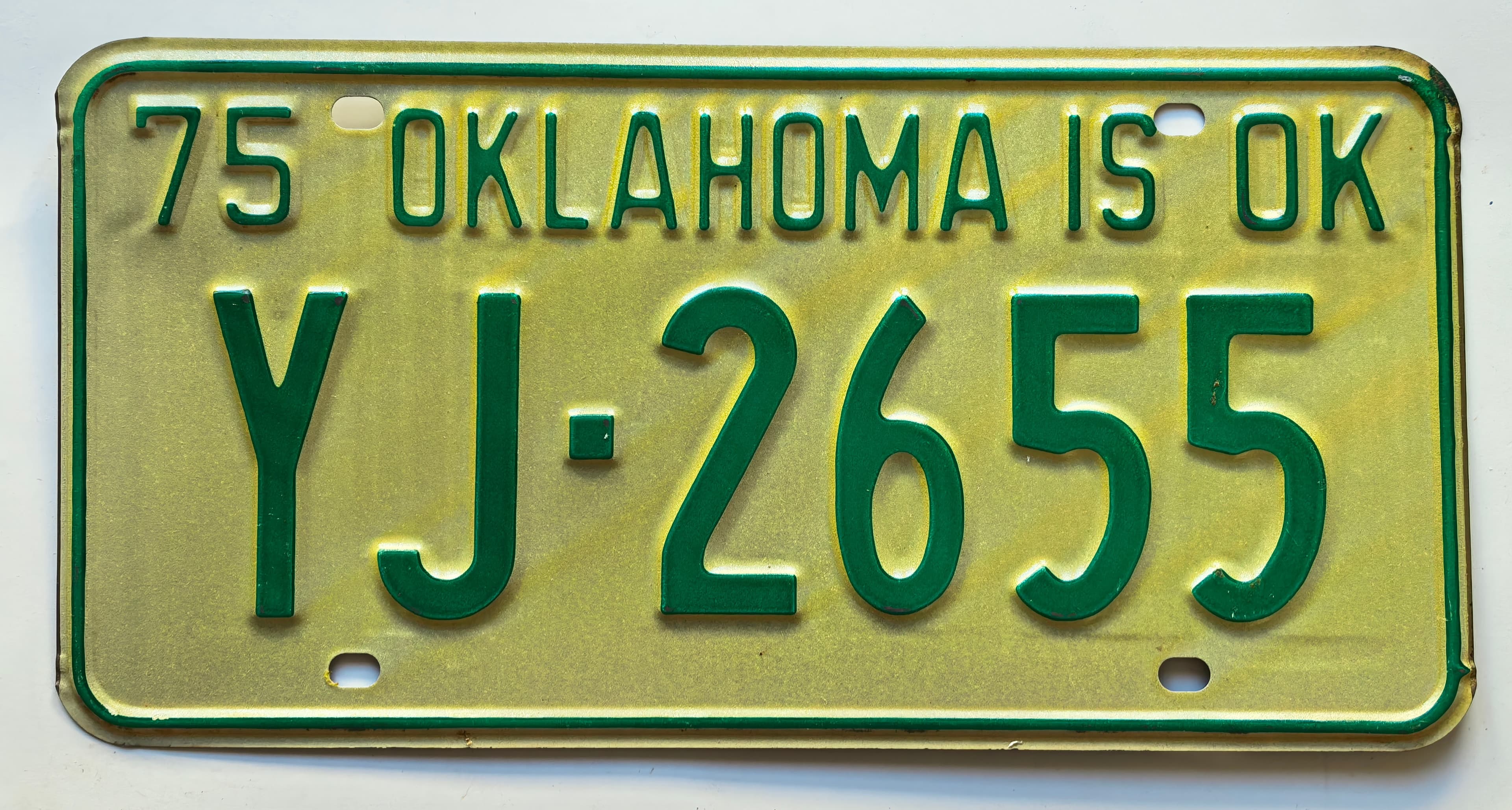 USA Kennzeichen - Oklahoma - YJ-2655, view 1
