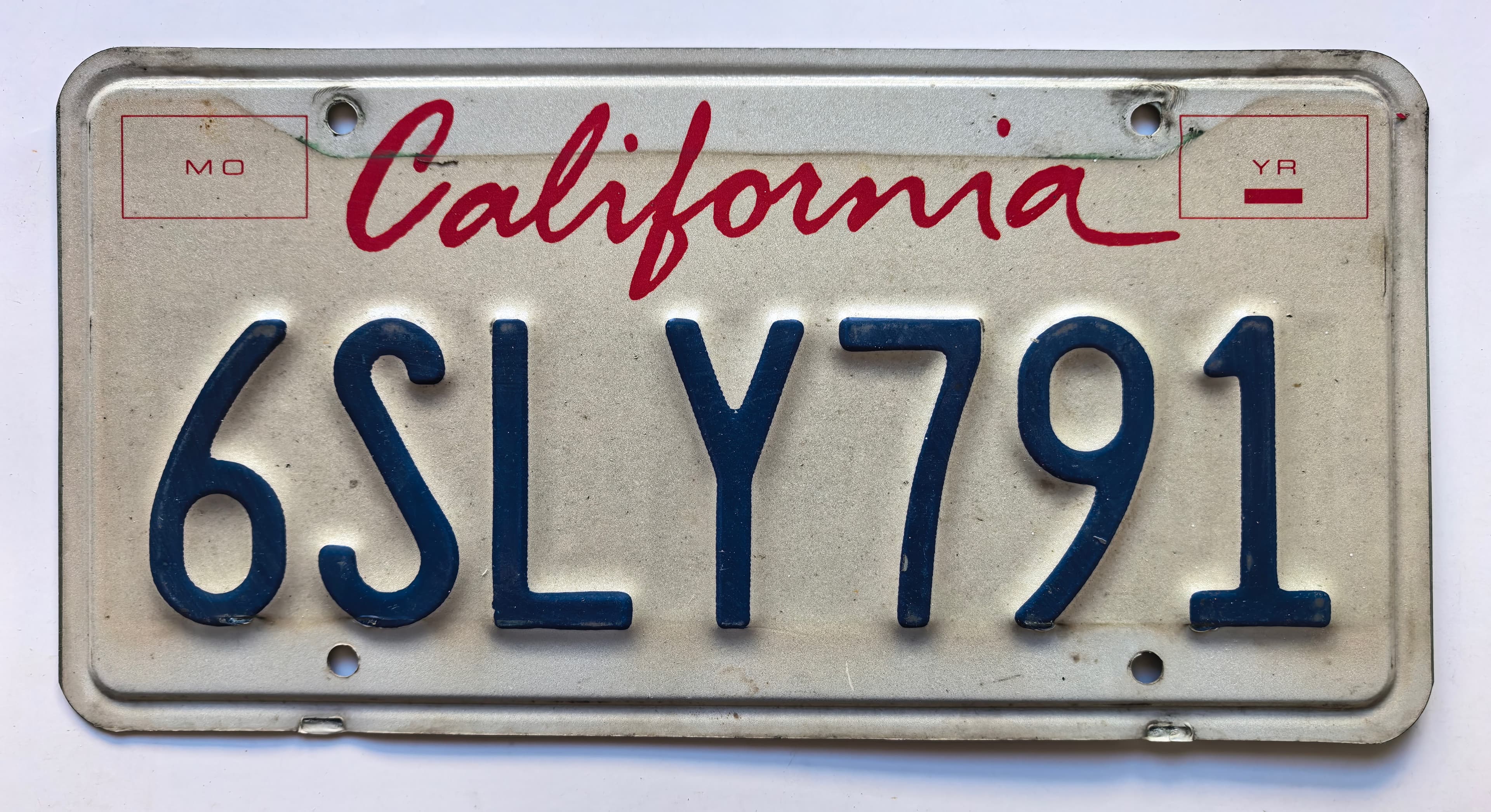 USA Kennzeichen - California - 6SLY791