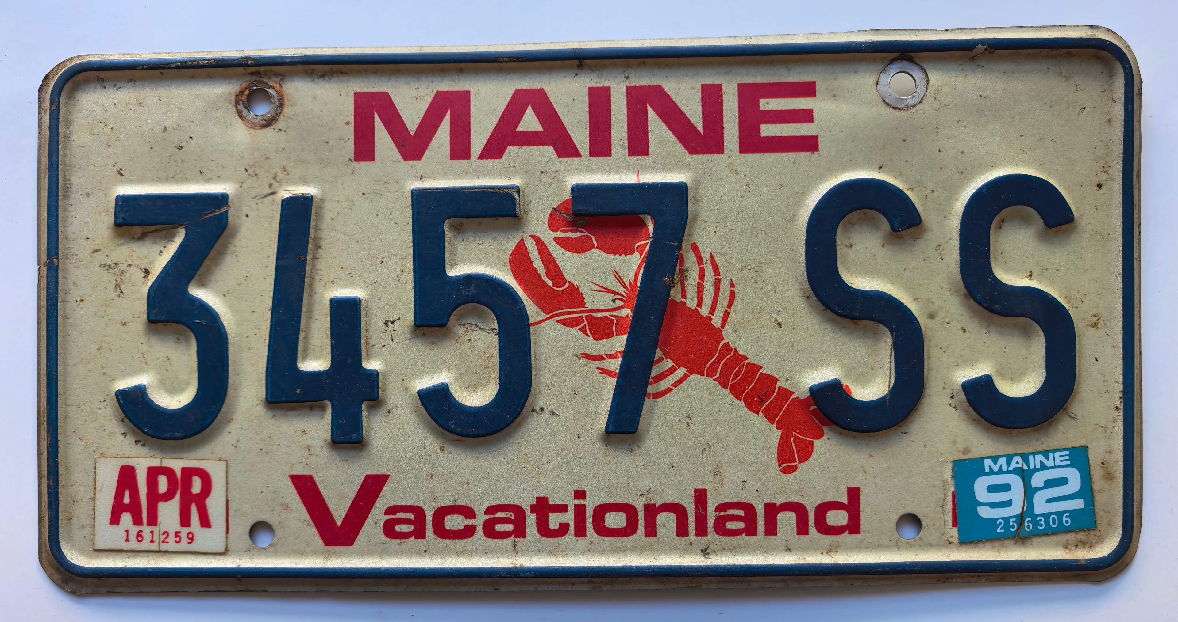 USA Kennzeichen - Maine - 3457 SS, view 1