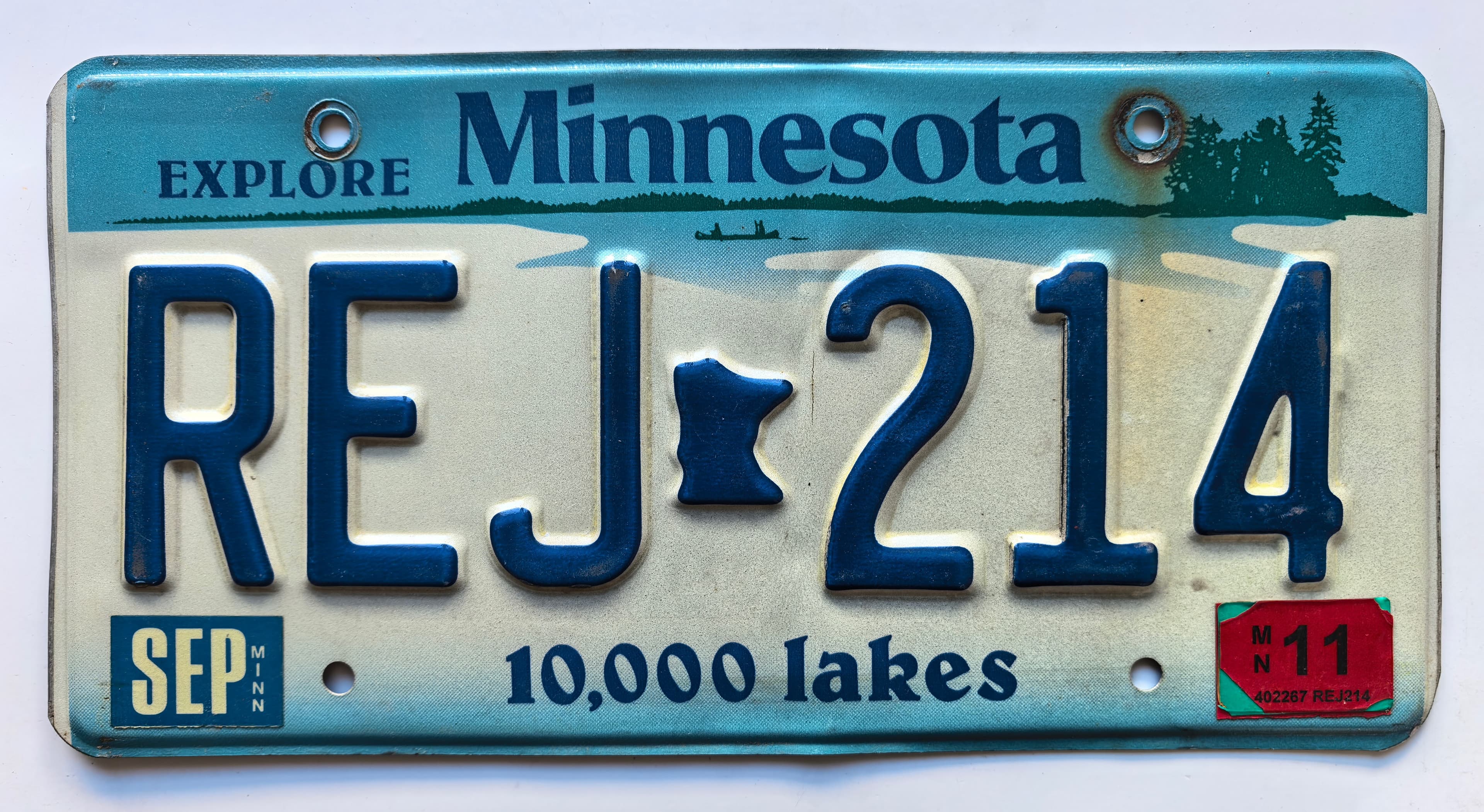 USA Kennzeichen - Minnesota - REJ 214, view 1