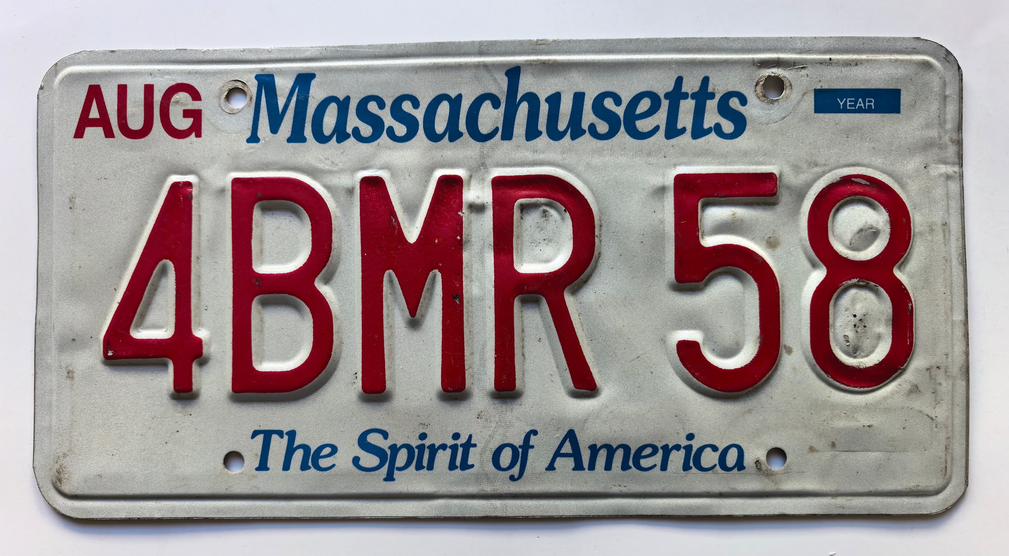 USA Kennzeichen - Massachusetts - 4BMR 58, view 1