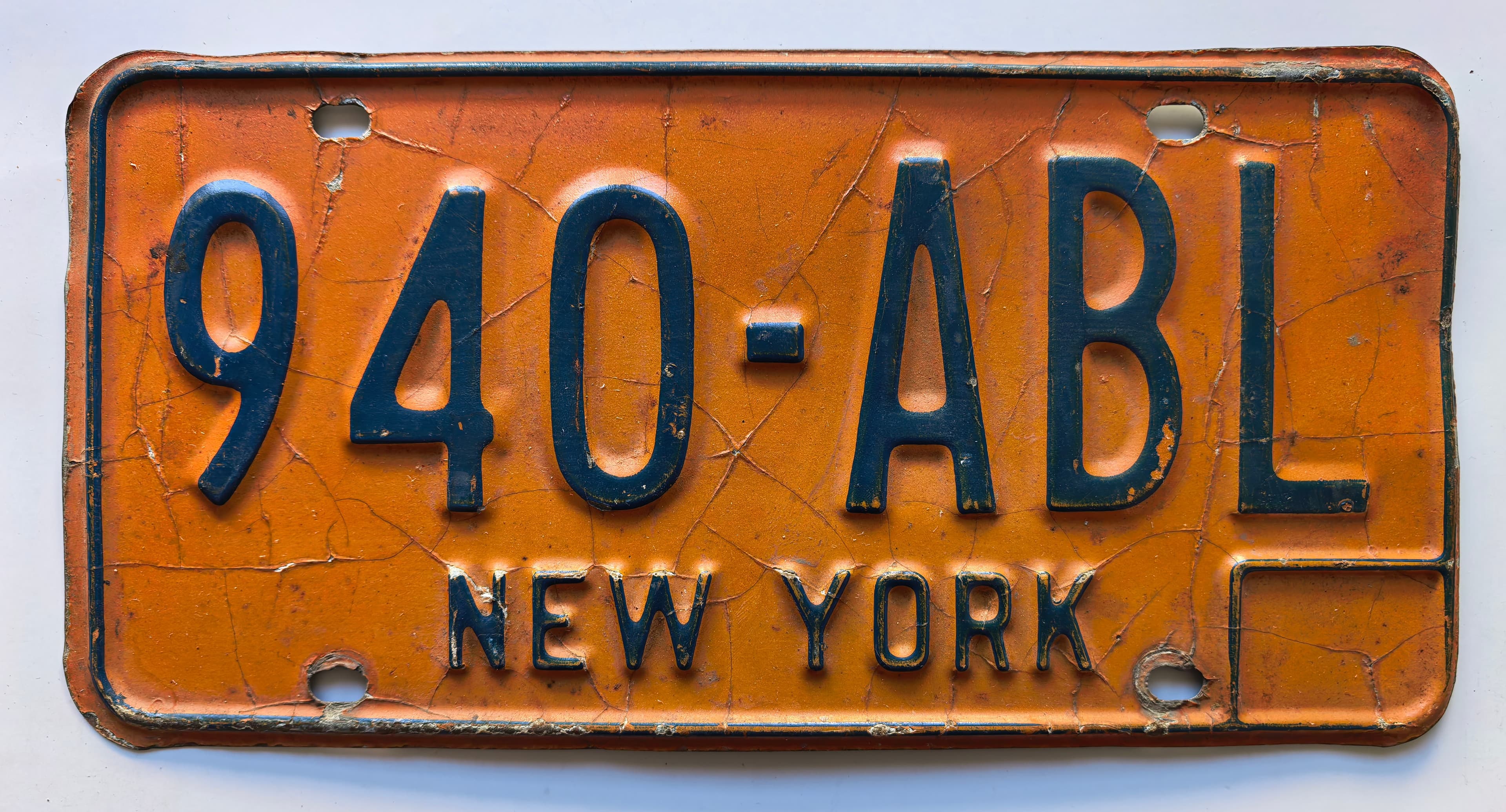 USA Kennzeichen - New York - 940-ABL, view 1