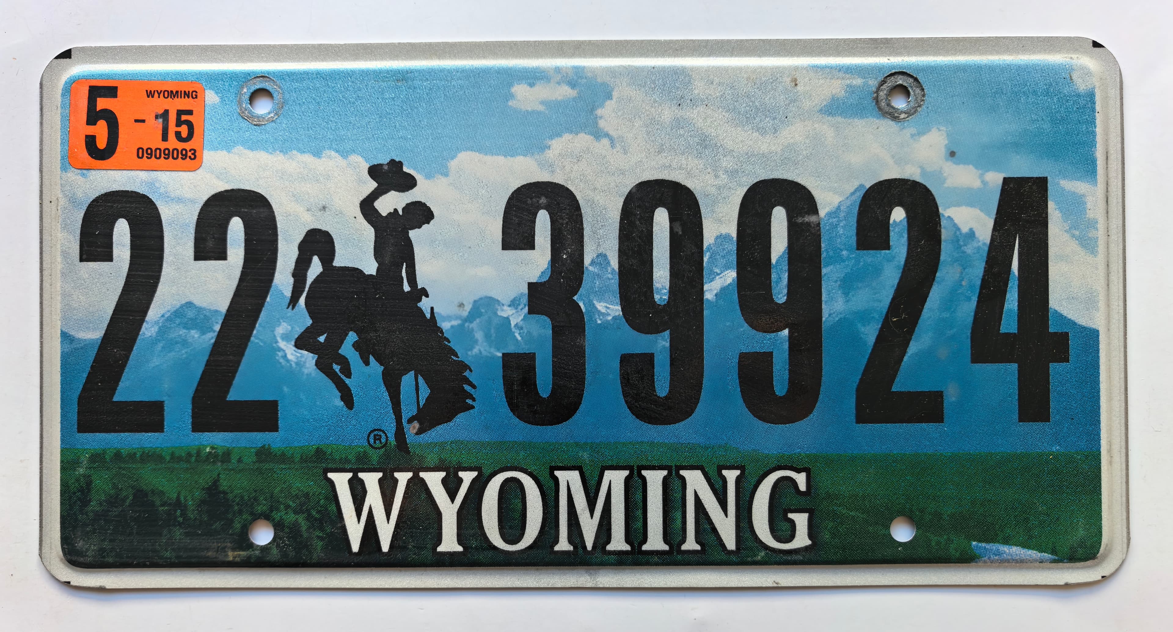 USA Kennzeichen - Wyoming - 22 39924, view 1